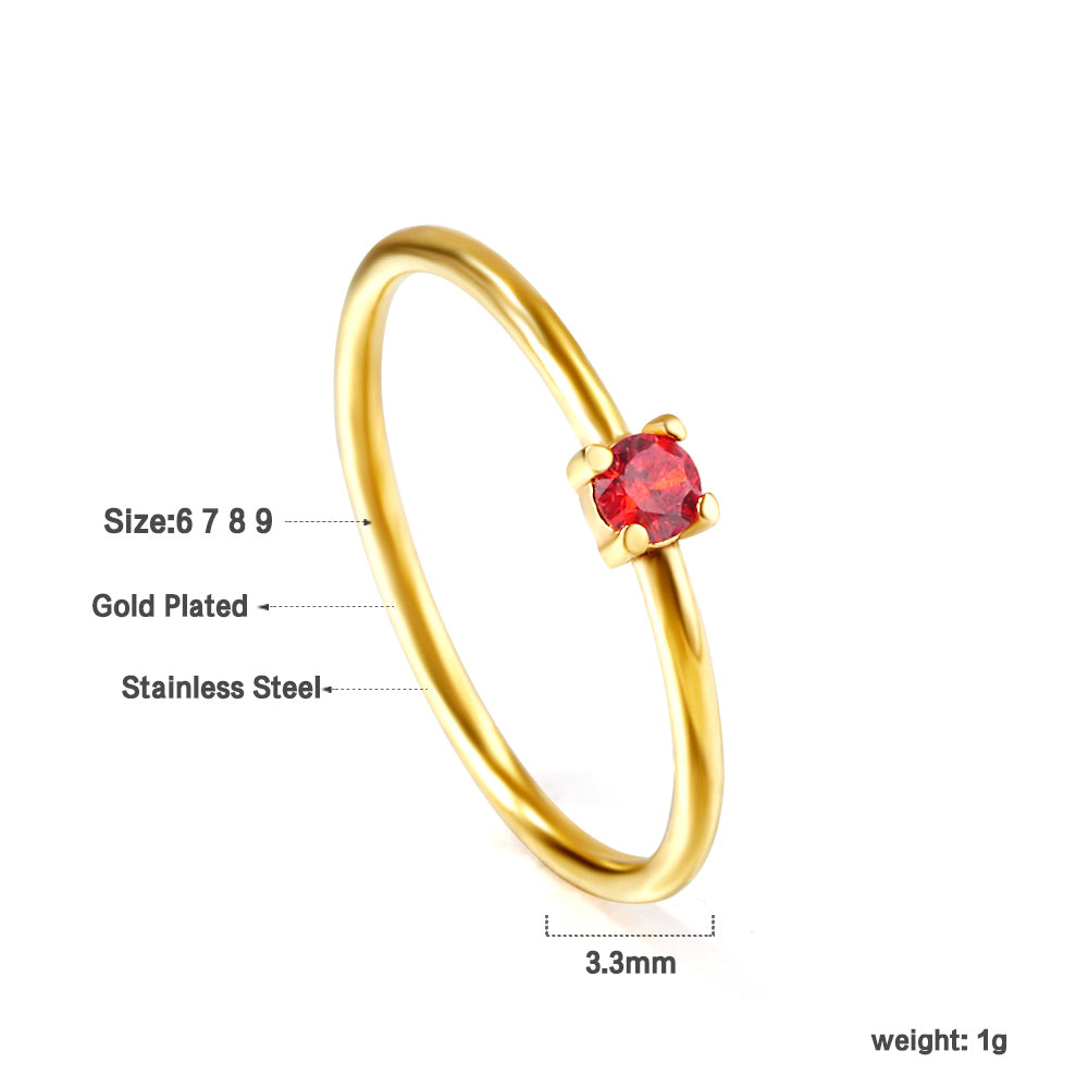 18K Gold Plated Premium Stainless Steel Finger Ring