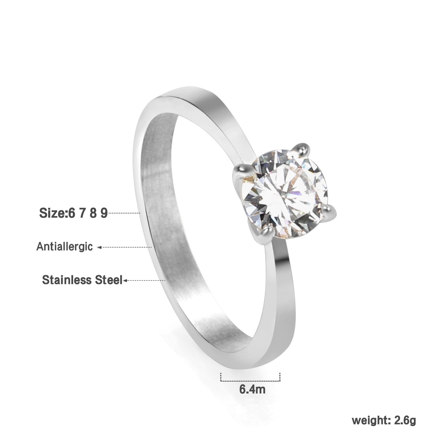 18K Gold Plated Premium Stainless Steel Finger Ring