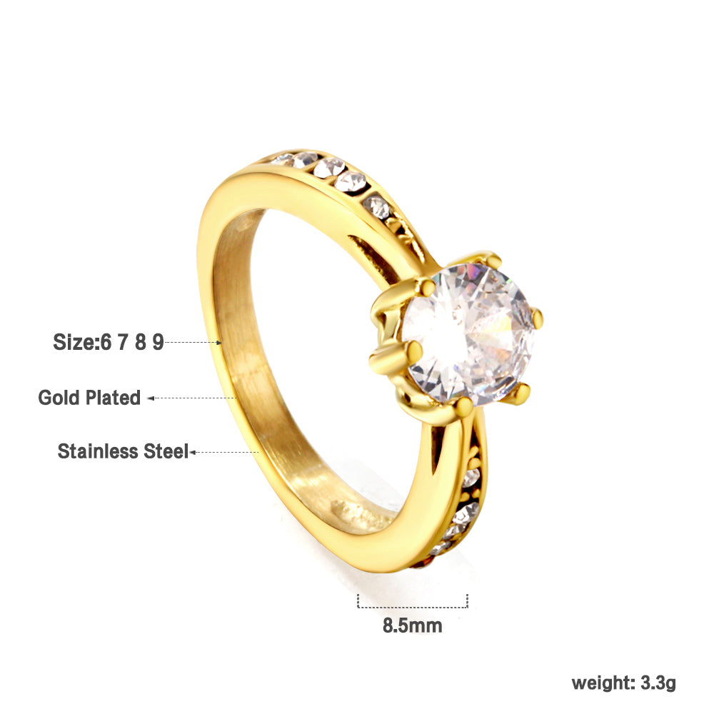 18K Gold Plated Premium Stainless Steel Finger Ring