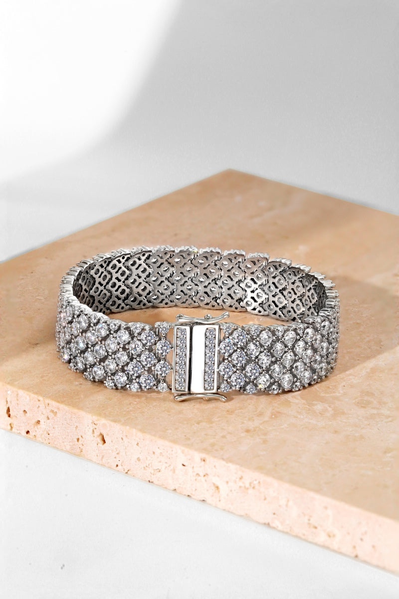 “Frosted Majesty” — Premium CZ & Sterling Silver Bracelet