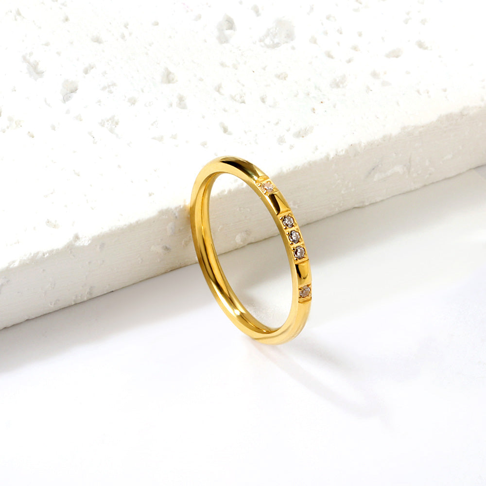 18K Gold Plated Premium Stainless Steel Finger Ring