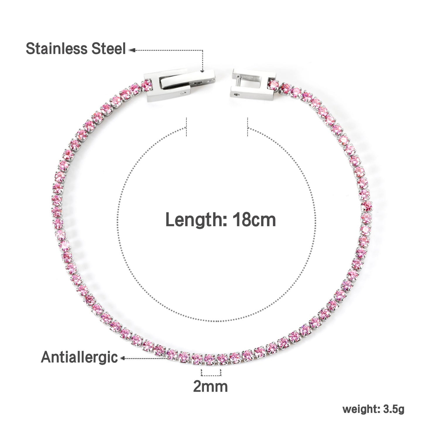 Pink Sunset Tennis Bracelet