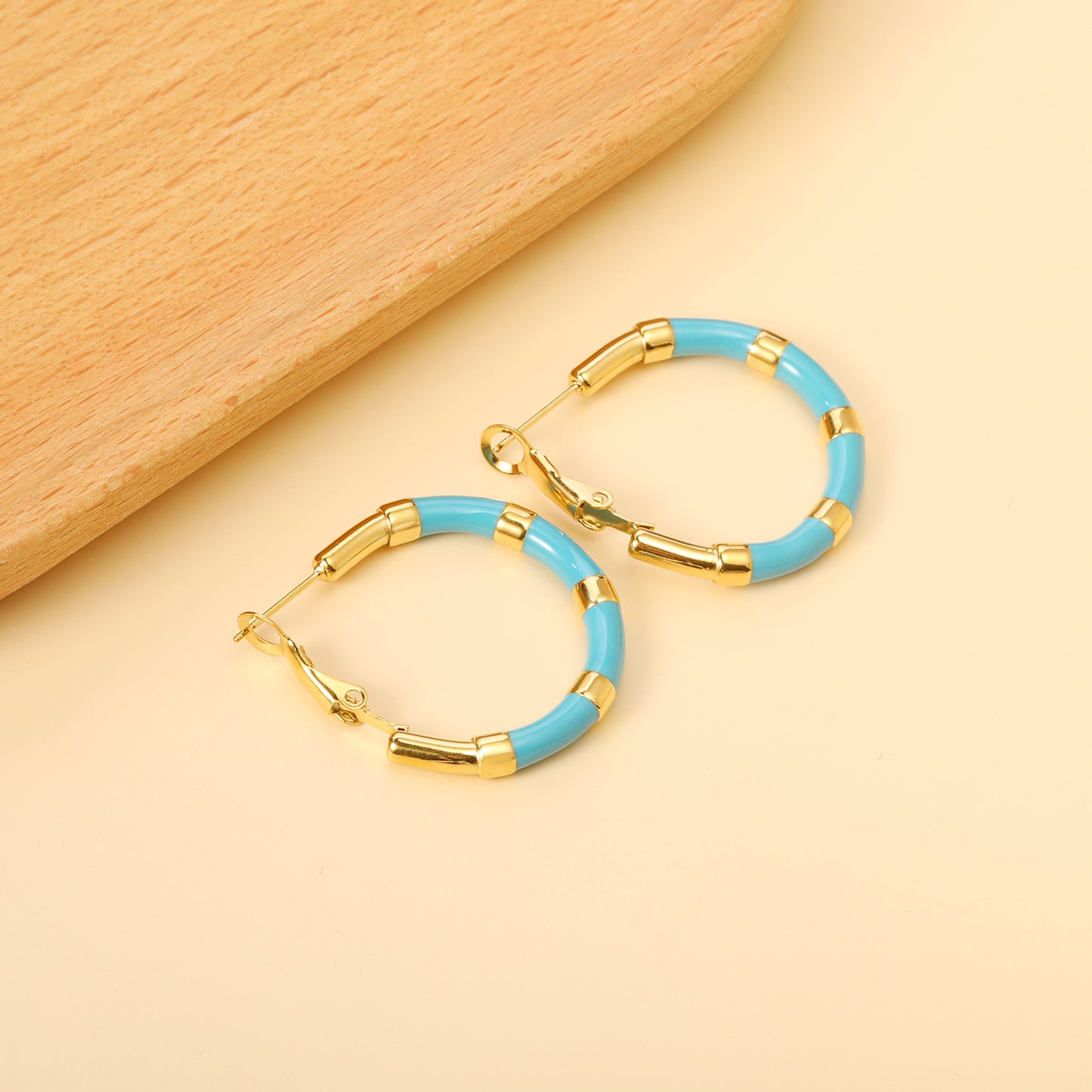 Hoop Stainless Steel Earrings 18K Gold Plated