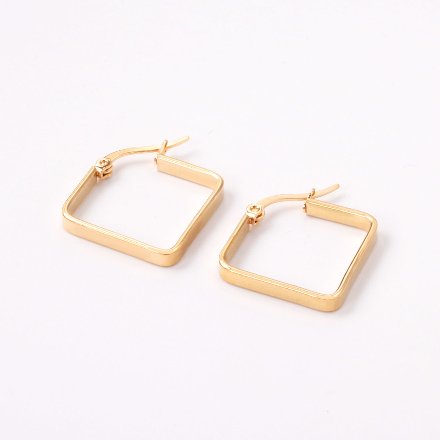 Hoop Stainless Steel Earrings 18K Gold Plated