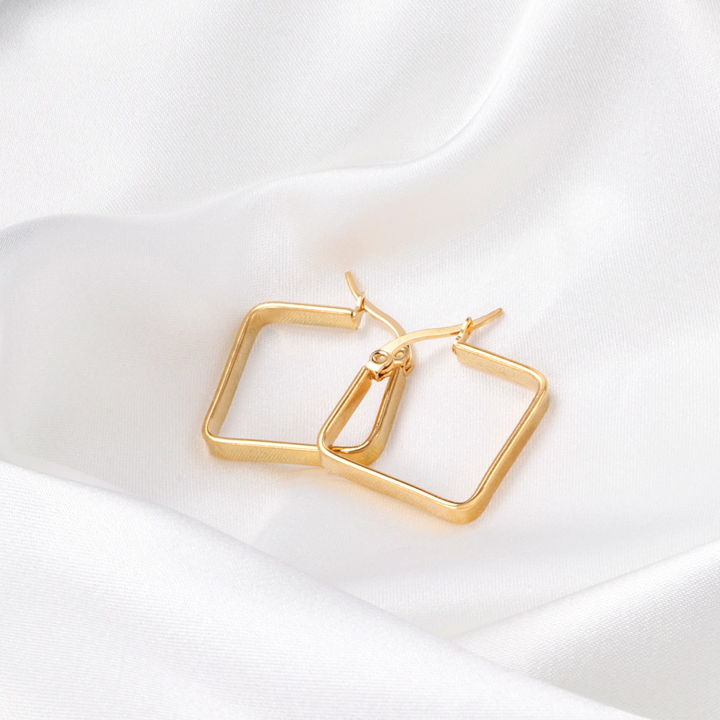 Hoop Stainless Steel Earrings 18K Gold Plated