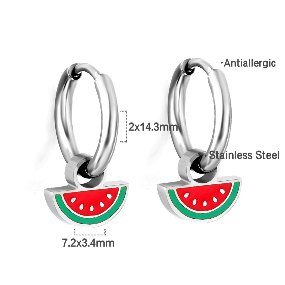 Watermelon Charm Earrings