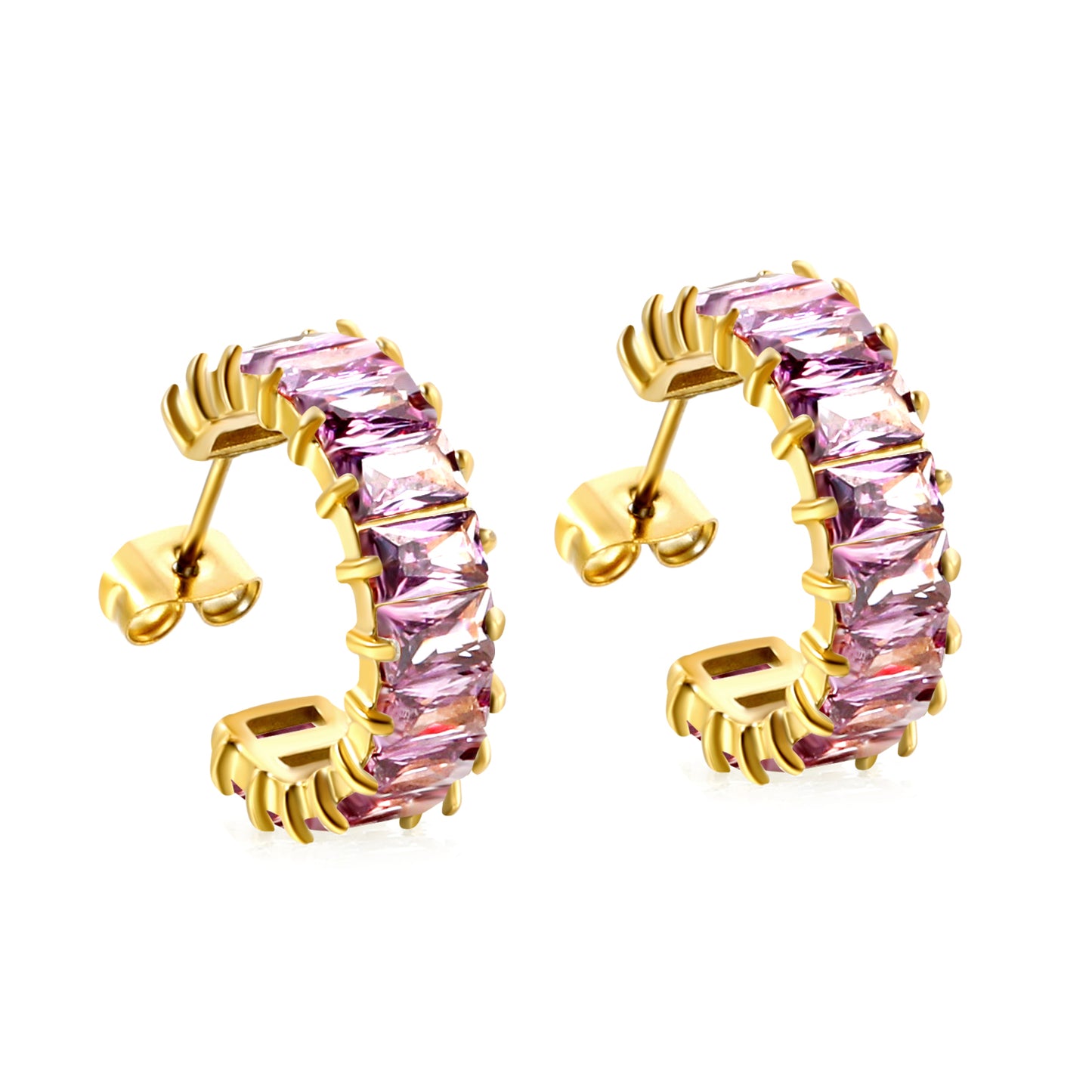 Hoop Stainless Steel Earrings 18K Gold Plated