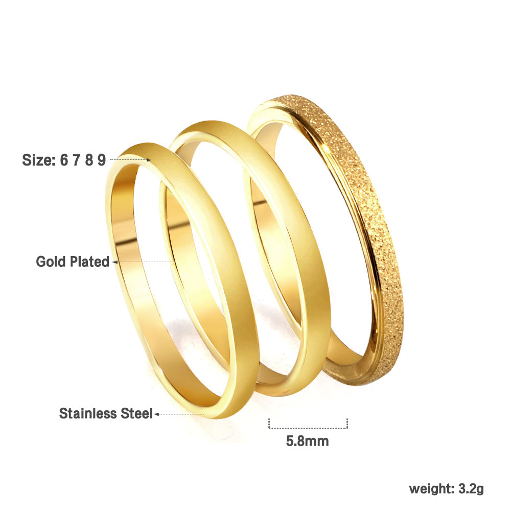 18K Gold Plated Premium Stainless Steel Finger Ring