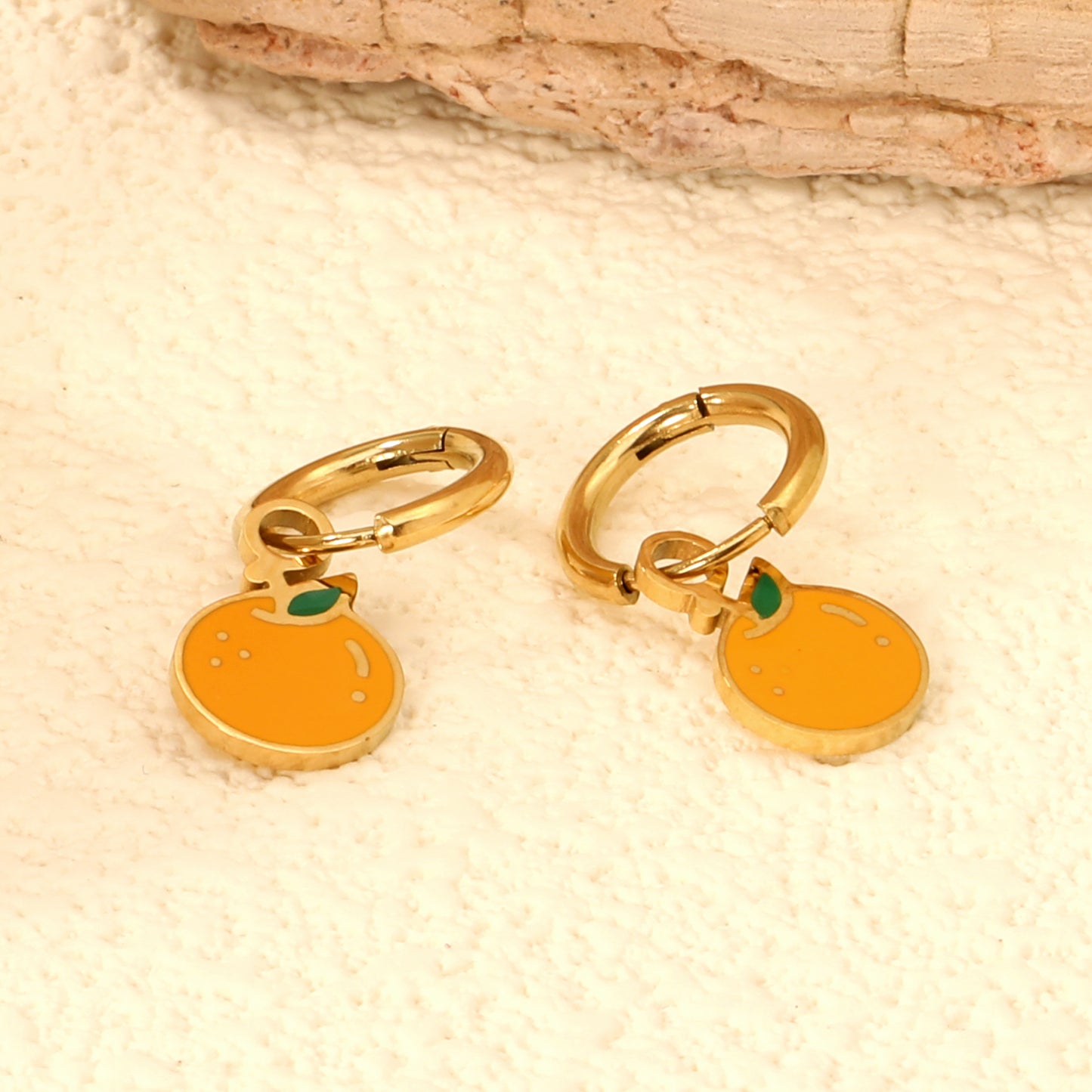 Orange Charm Earrings