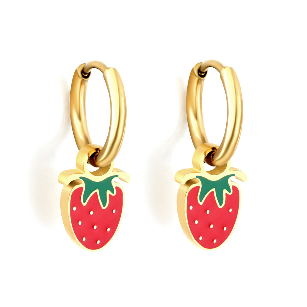 Strawberry Charm Earrings