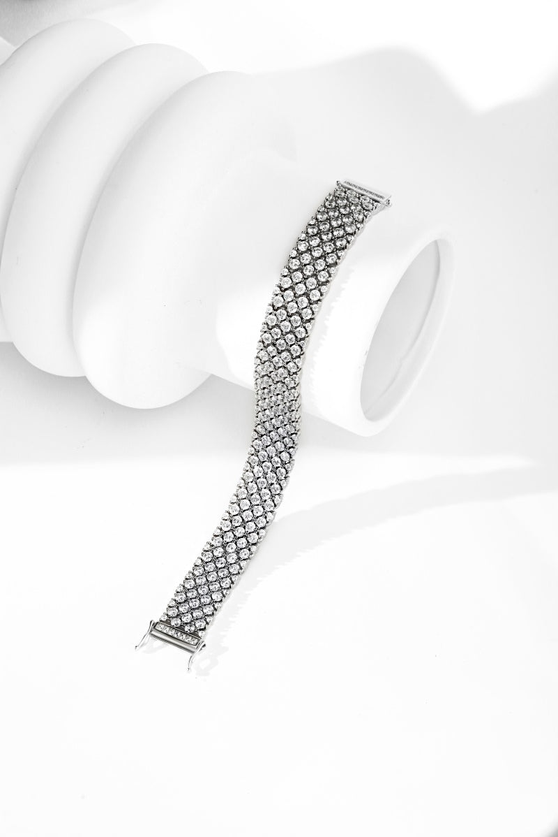 “Frosted Majesty” — Premium CZ & Sterling Silver Bracelet
