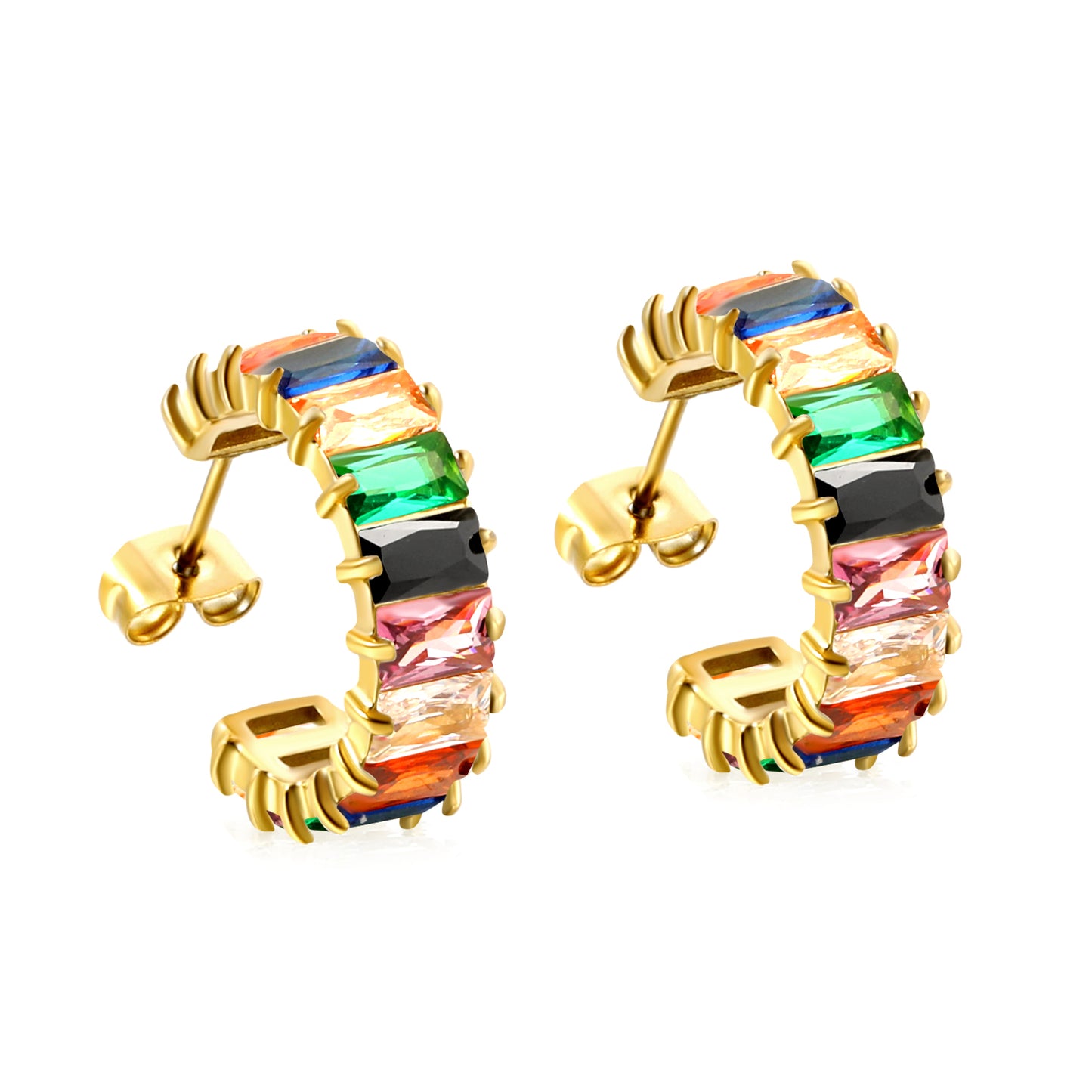 Hoop Stainless Steel Earrings 18K Gold Plated