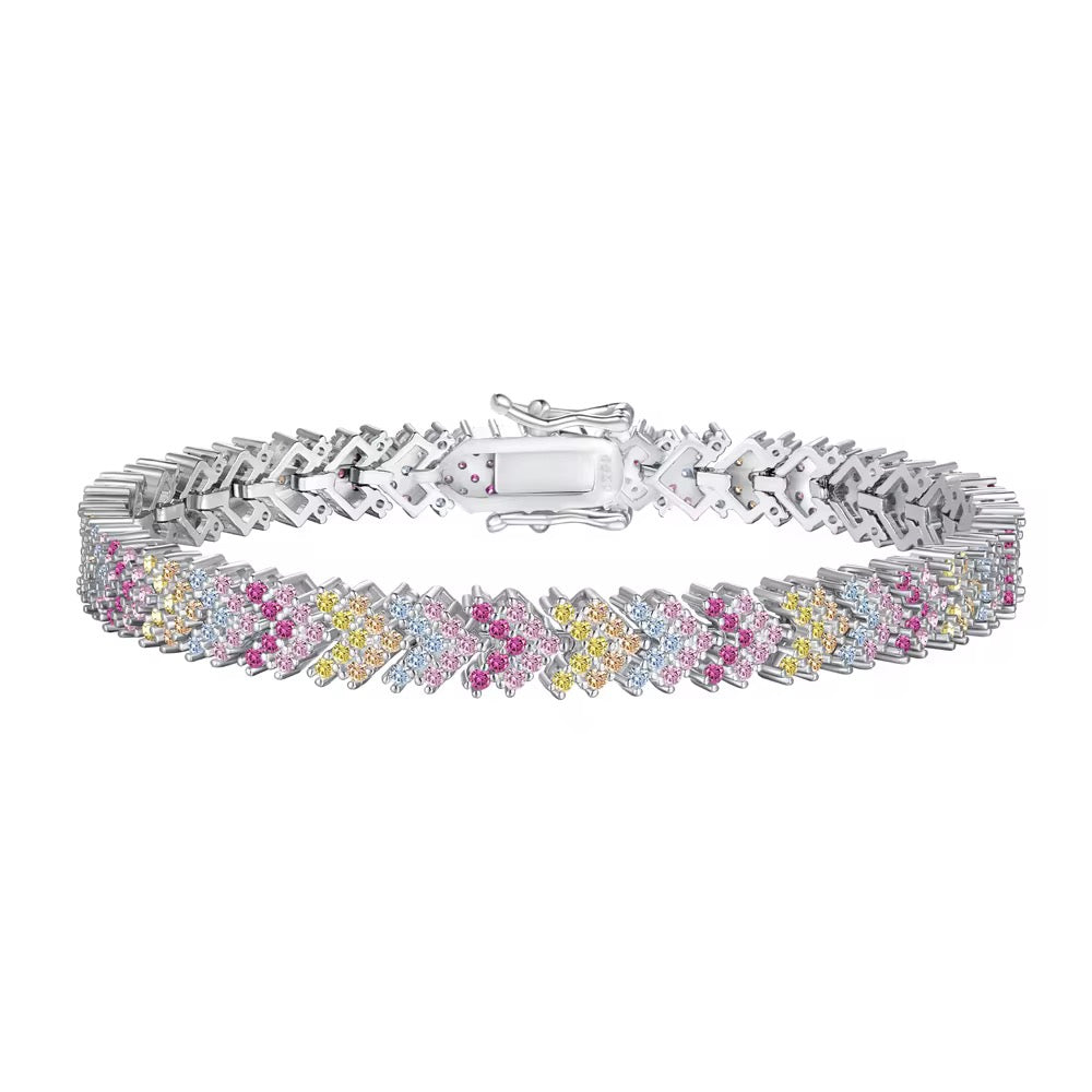 925 Sterling Silver Cubic Zirconia (CZ) 5A 6 Caratz Bracelet
