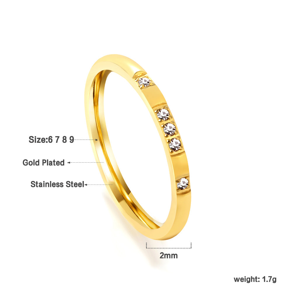 18K Gold Plated Premium Stainless Steel Finger Ring