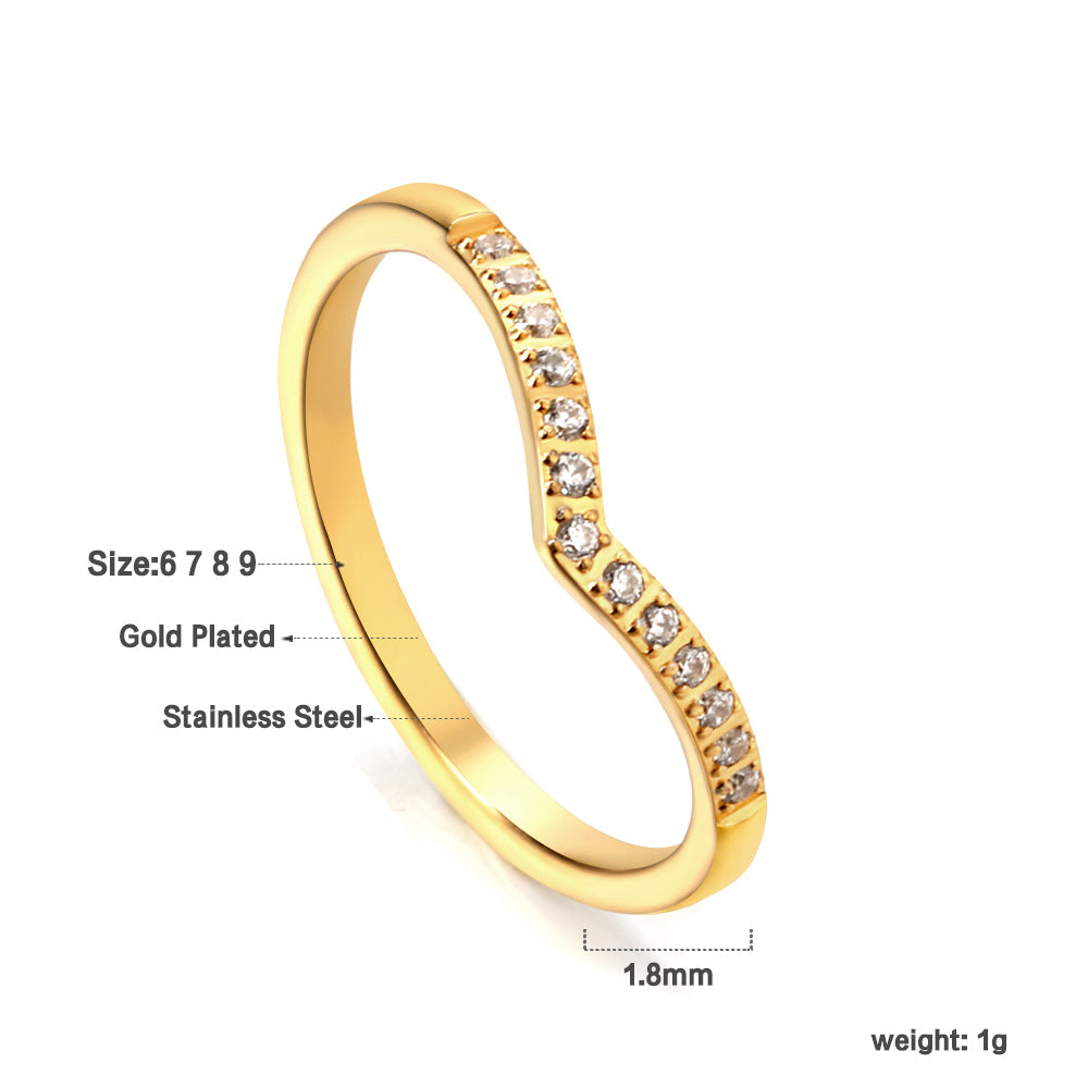 18K Gold Plated Premium Stainless Steel Finger Ring