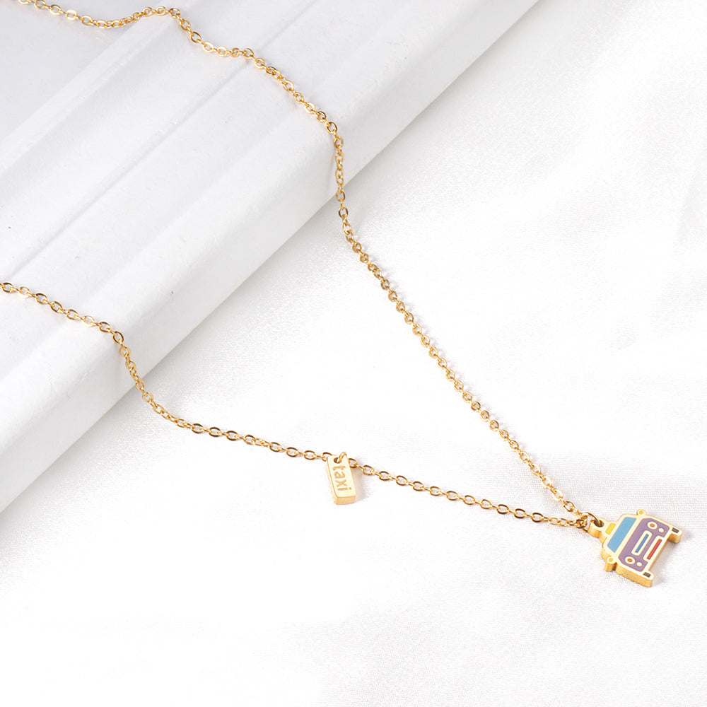 Taxi Pendant Charm Necklace
