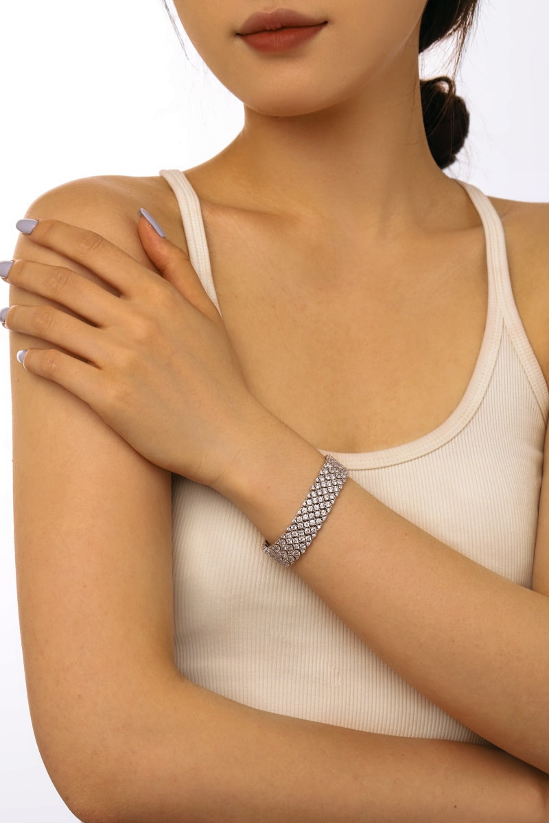 “Frosted Majesty” — Premium CZ & Sterling Silver Bracelet
