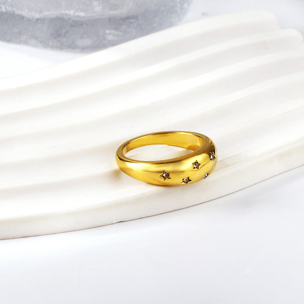 18K Gold Plated Premium Stainless Steel Finger Ring