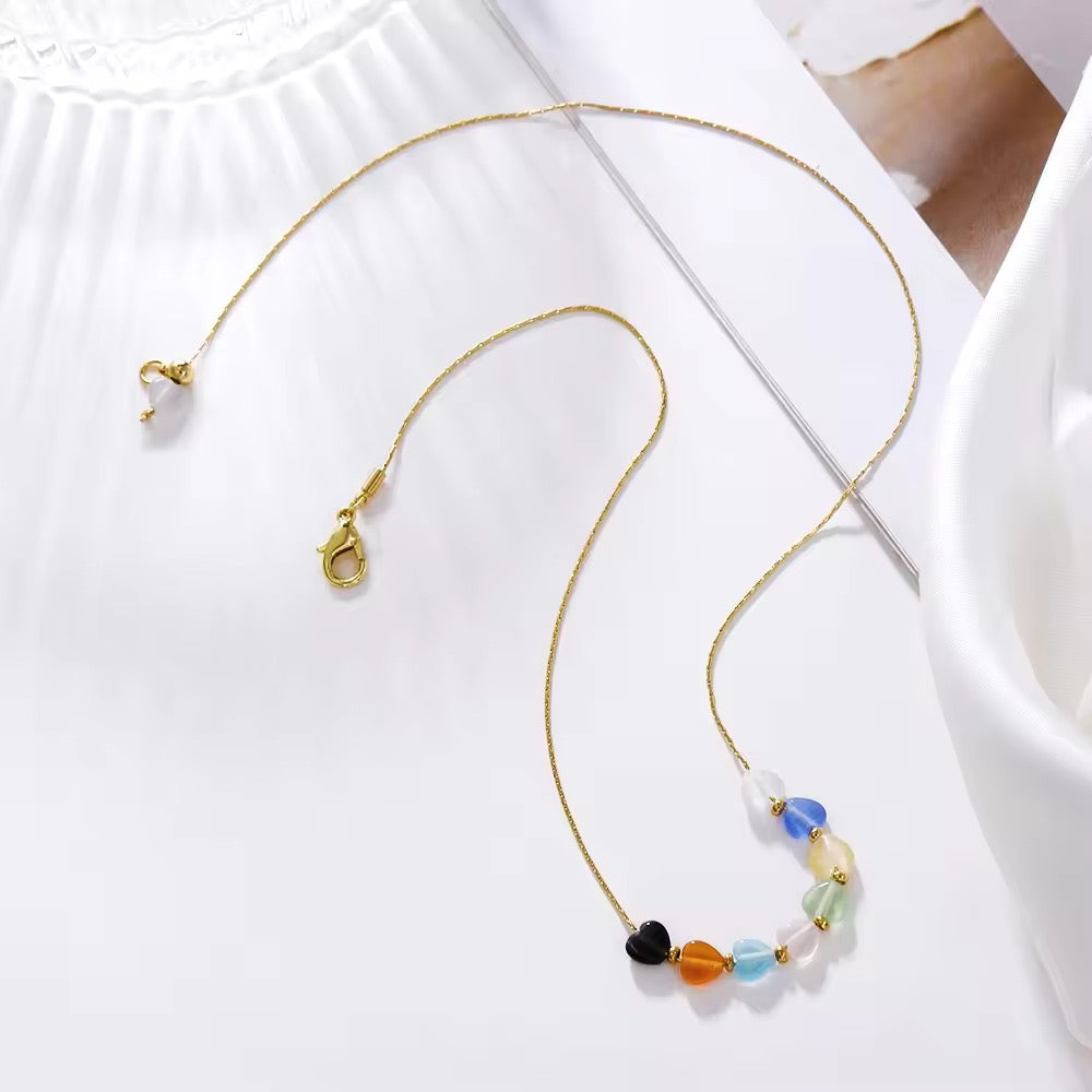 Crystal Minimal Hearts Pendant