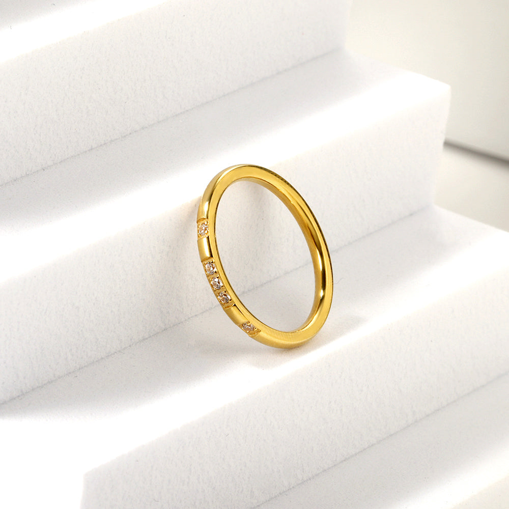 18K Gold Plated Premium Stainless Steel Finger Ring