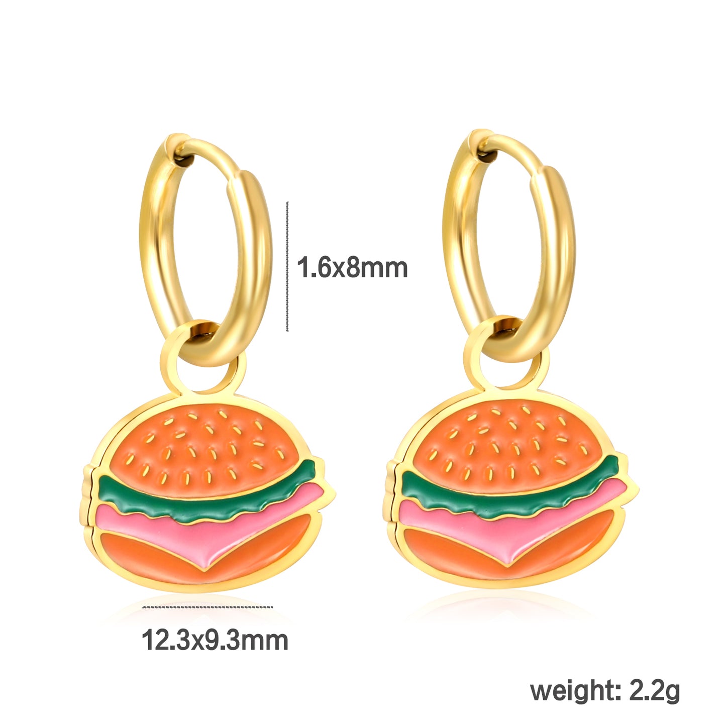 Burger Charms Earrings