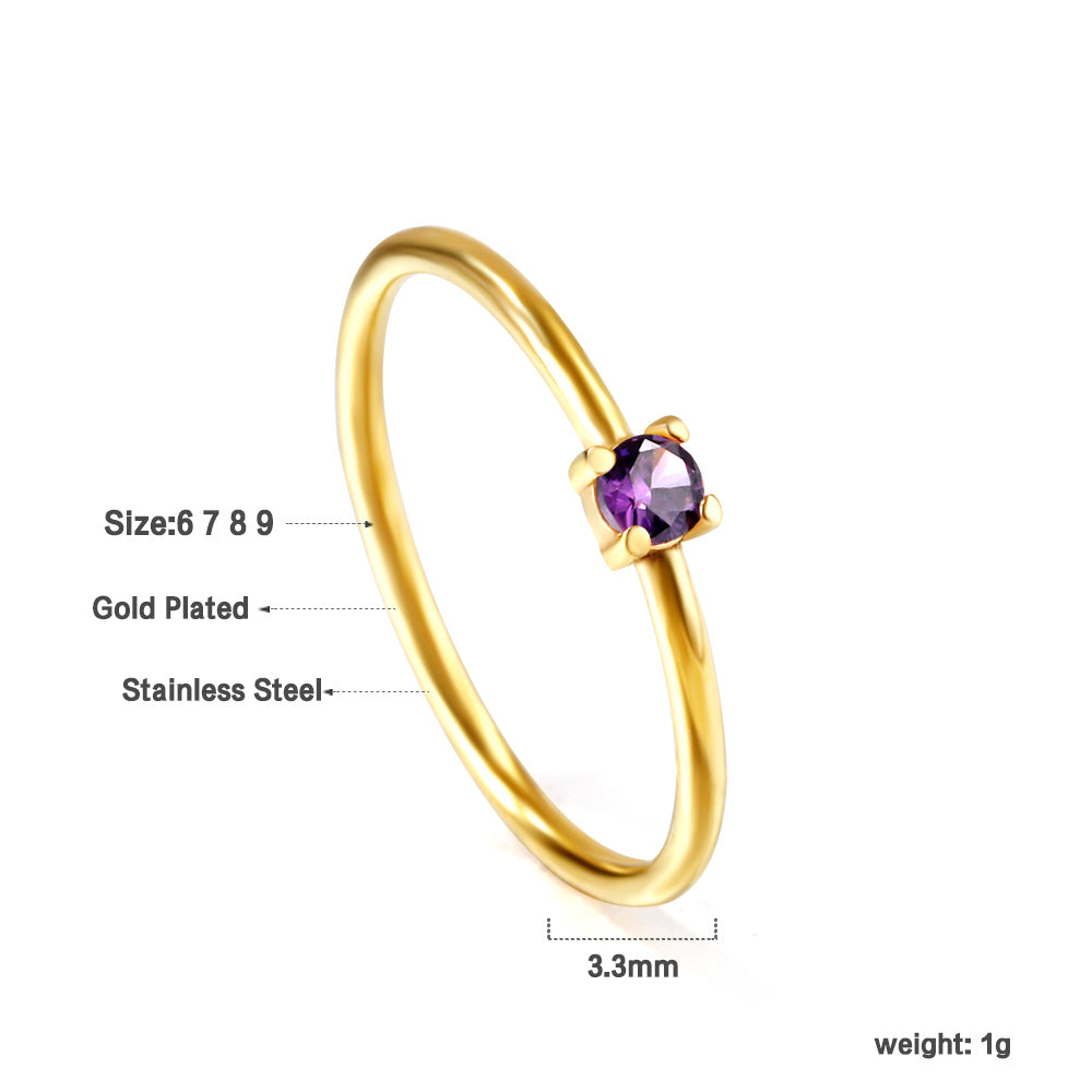 18K Gold Plated Premium Stainless Steel Finger Ring