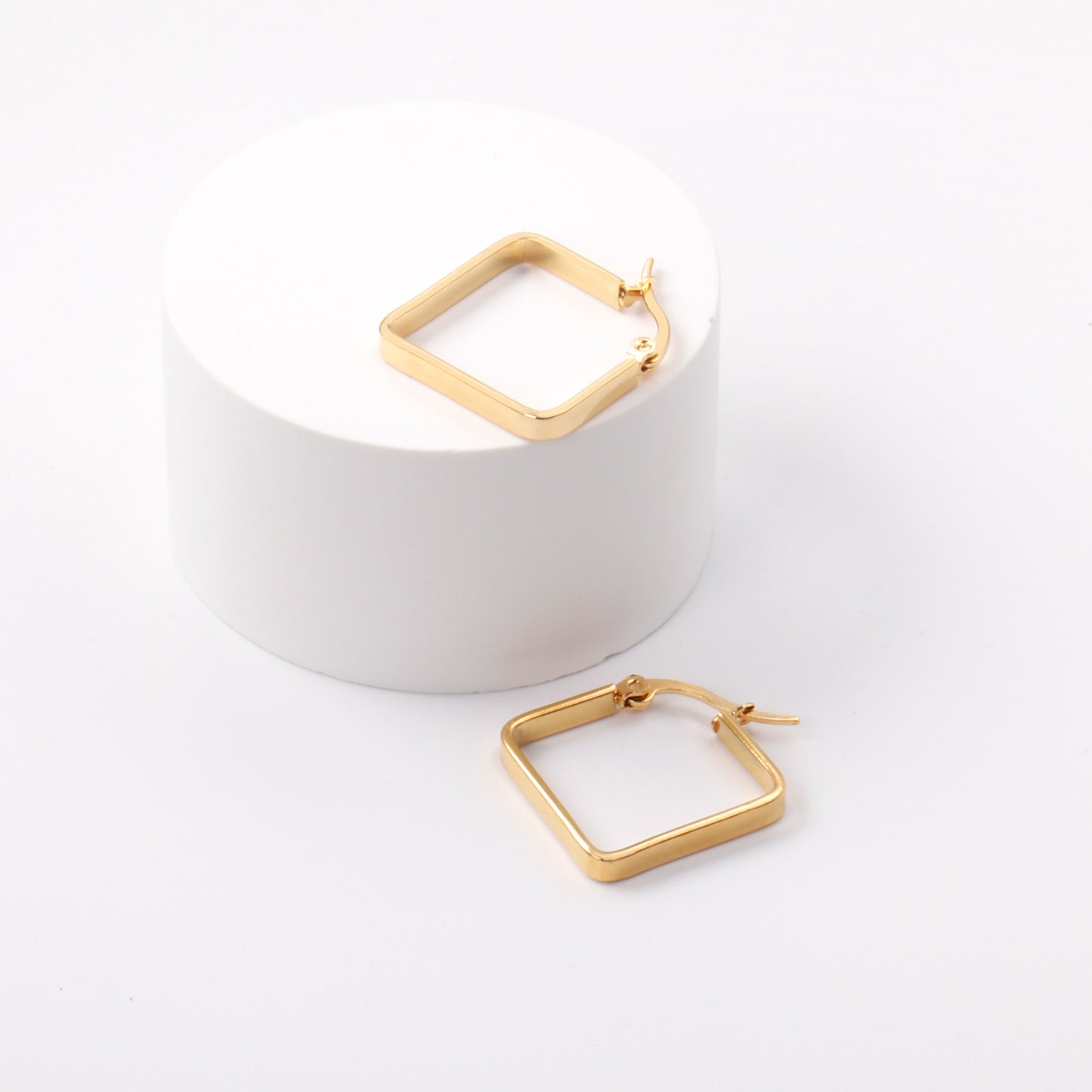 Hoop Stainless Steel Earrings 18K Gold Plated