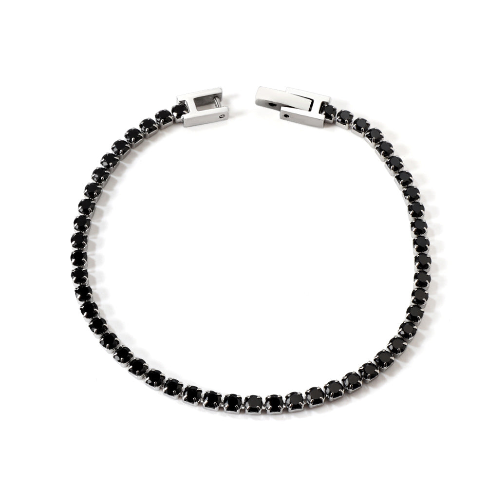 Starlight Night Black Crystal Tennis Bracelet
