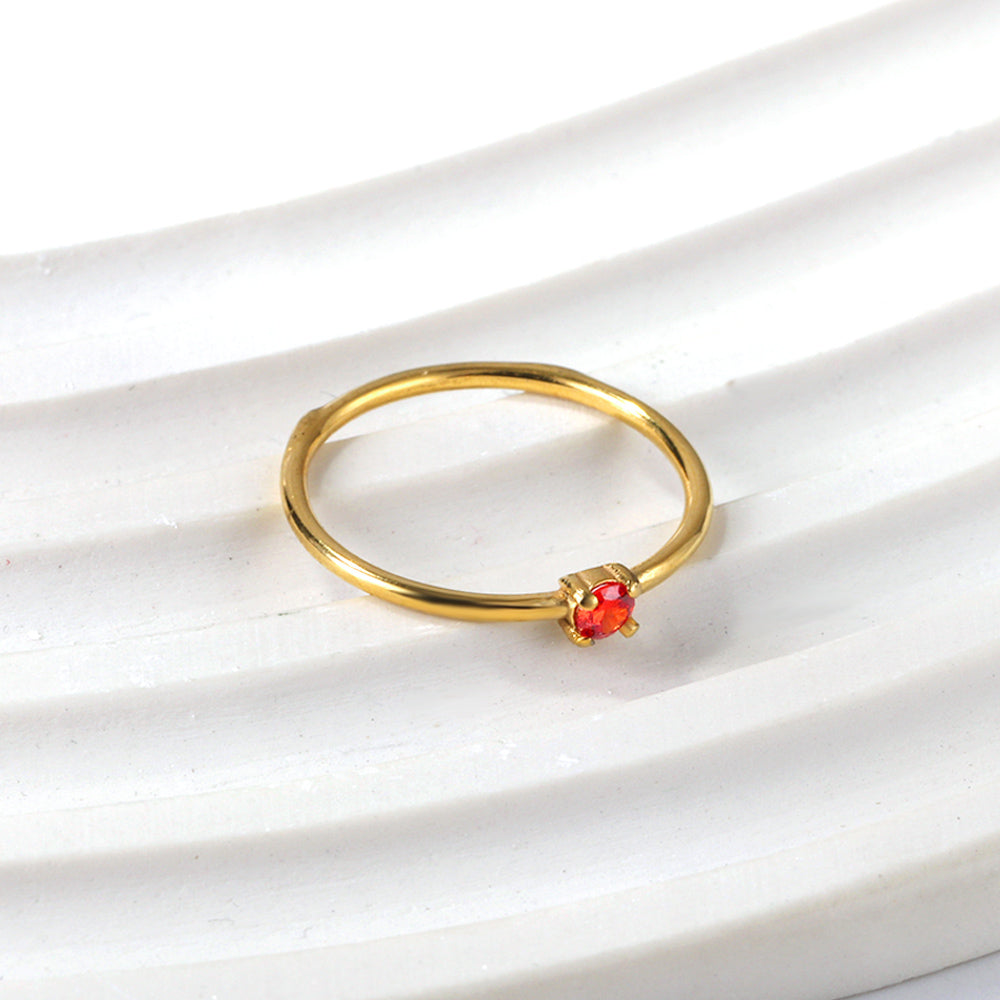 18K Gold Plated Premium Stainless Steel Finger Ring