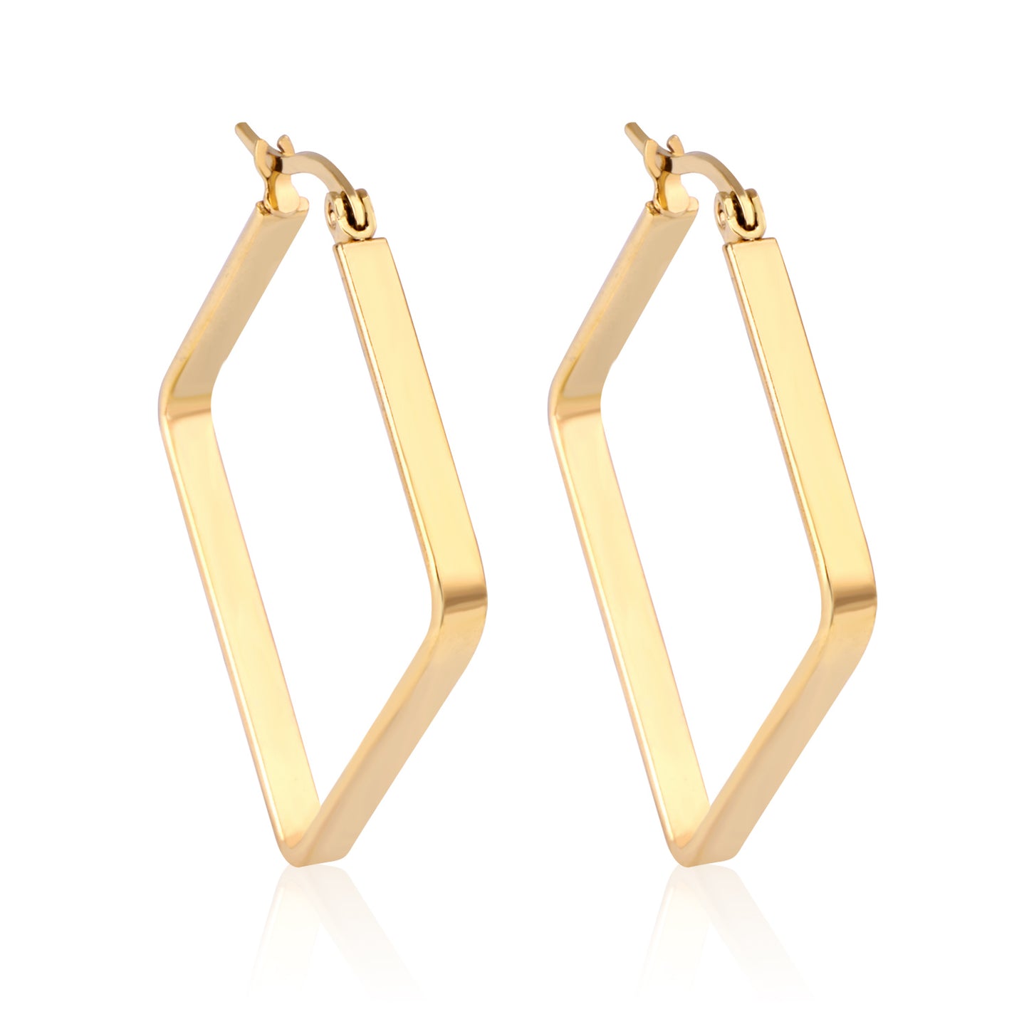 Hoop Stainless Steel Earrings 18K Gold Plated