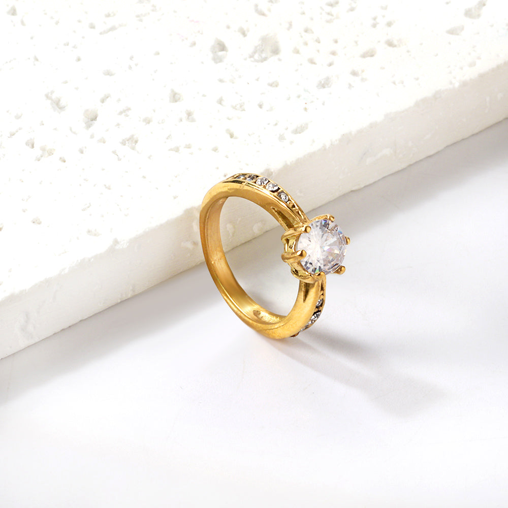 18K Gold Plated Premium Stainless Steel Finger Ring