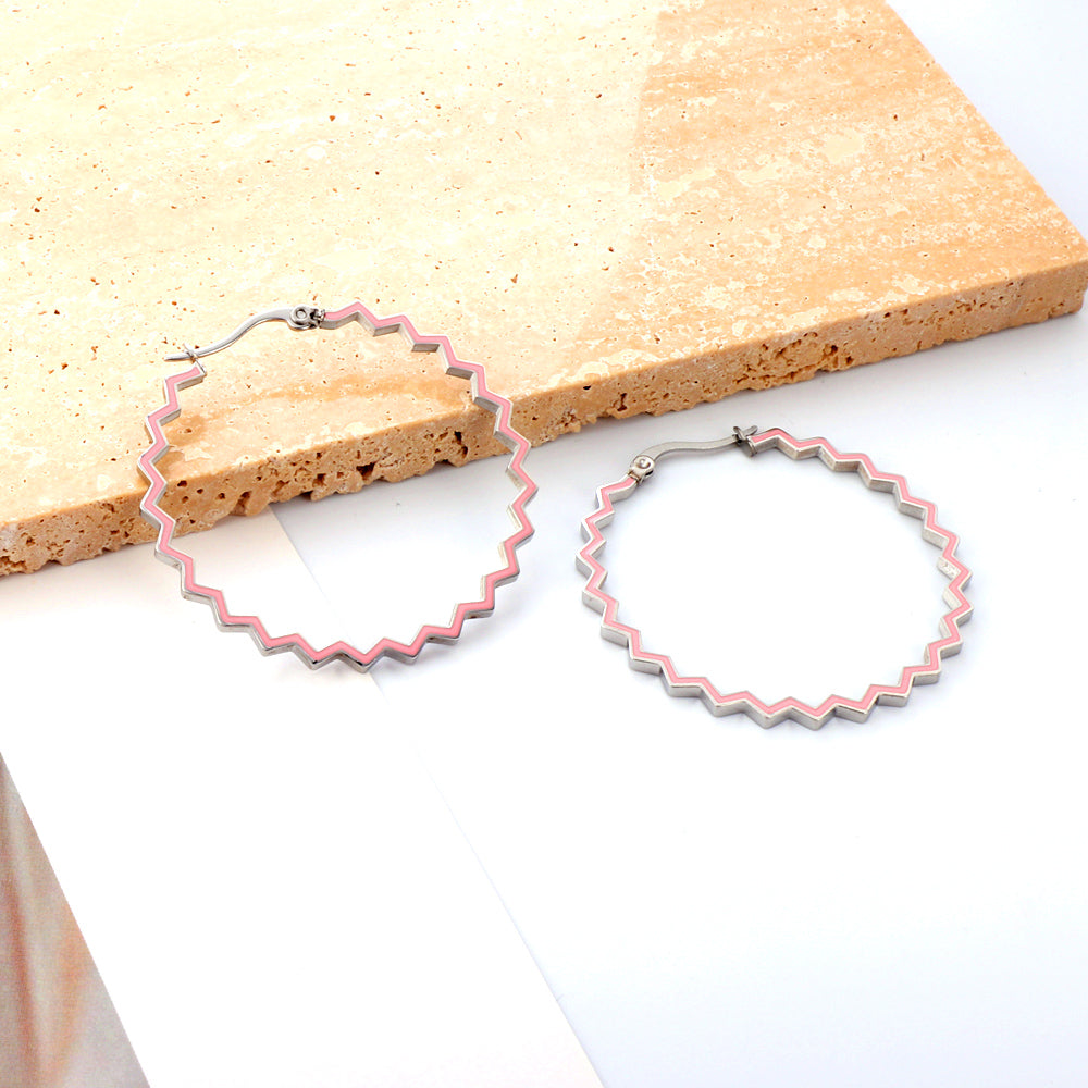 Colored Hoop Earrings