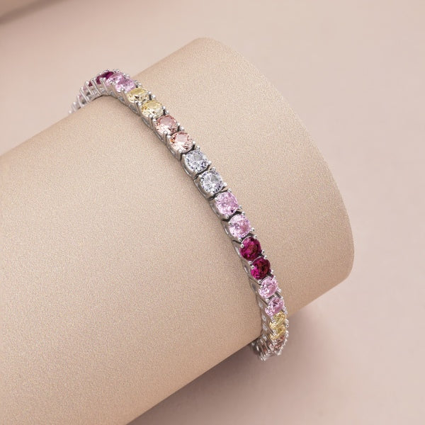 925 Sterling Silver Cubic Zirconia (CZ) 5A 2 Carats Bracelet