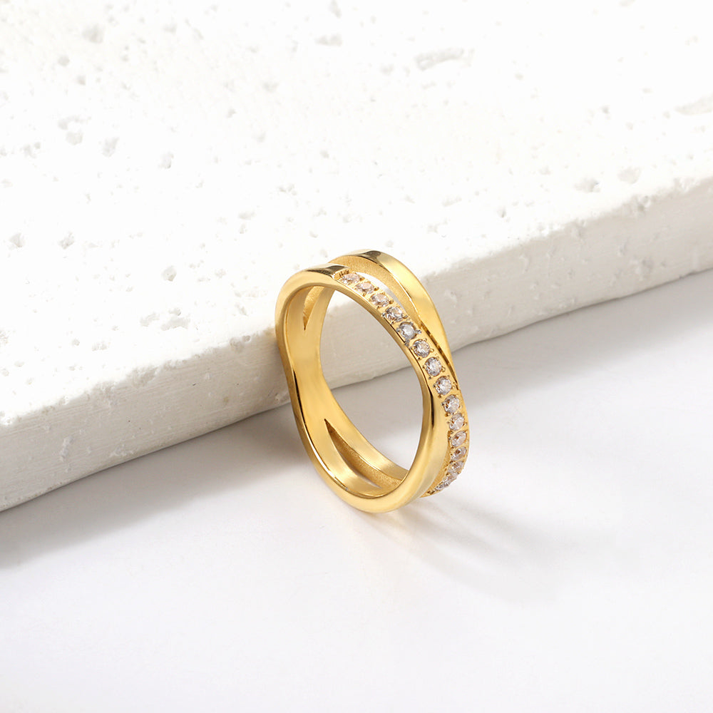 18K Gold Plated Premium Stainless Steel Finger Ring