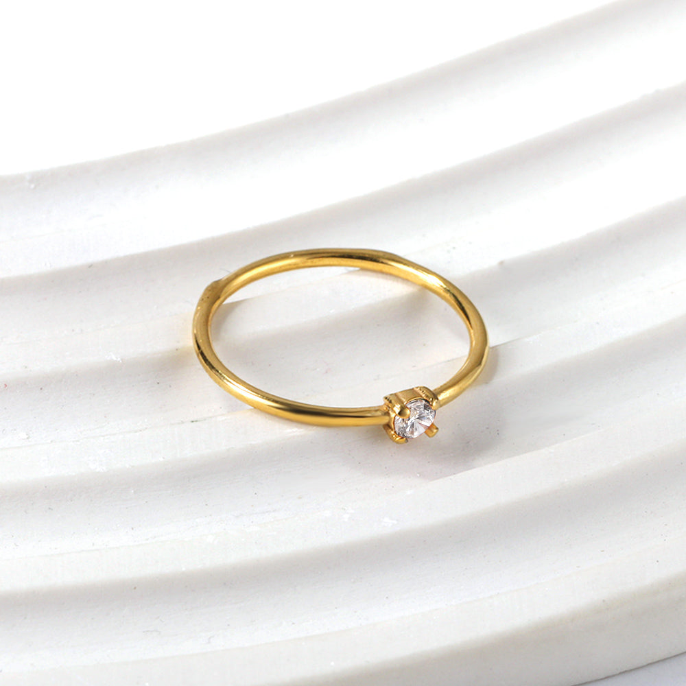 18K Gold Plated Premium Stainless Steel Finger Ring
