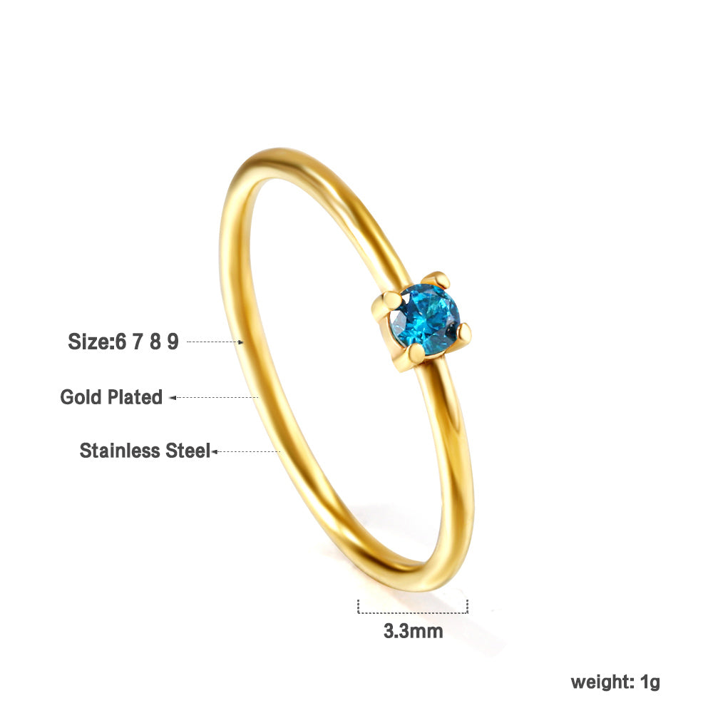 18K Gold Plated Premium Stainless Steel Finger Ring