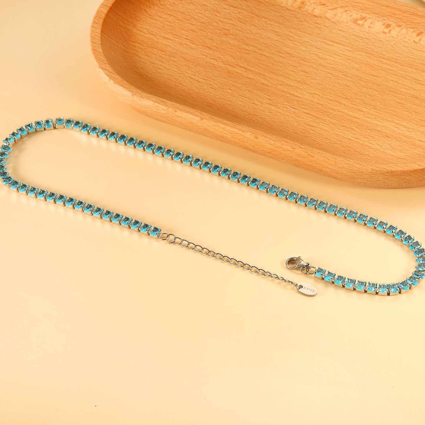 Blue Lagoon Crystals Cascade Necklace