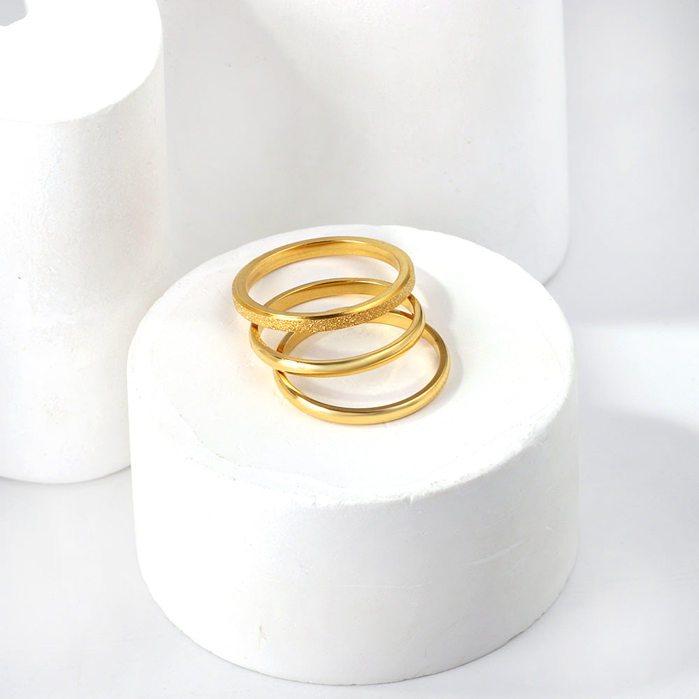 18K Gold Plated Premium Stainless Steel Finger Ring