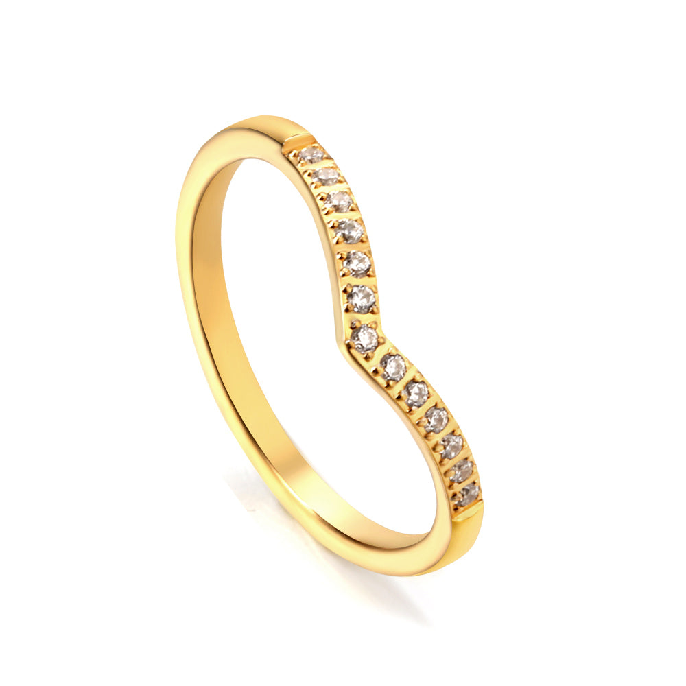18K Gold Plated Premium Stainless Steel Finger Ring