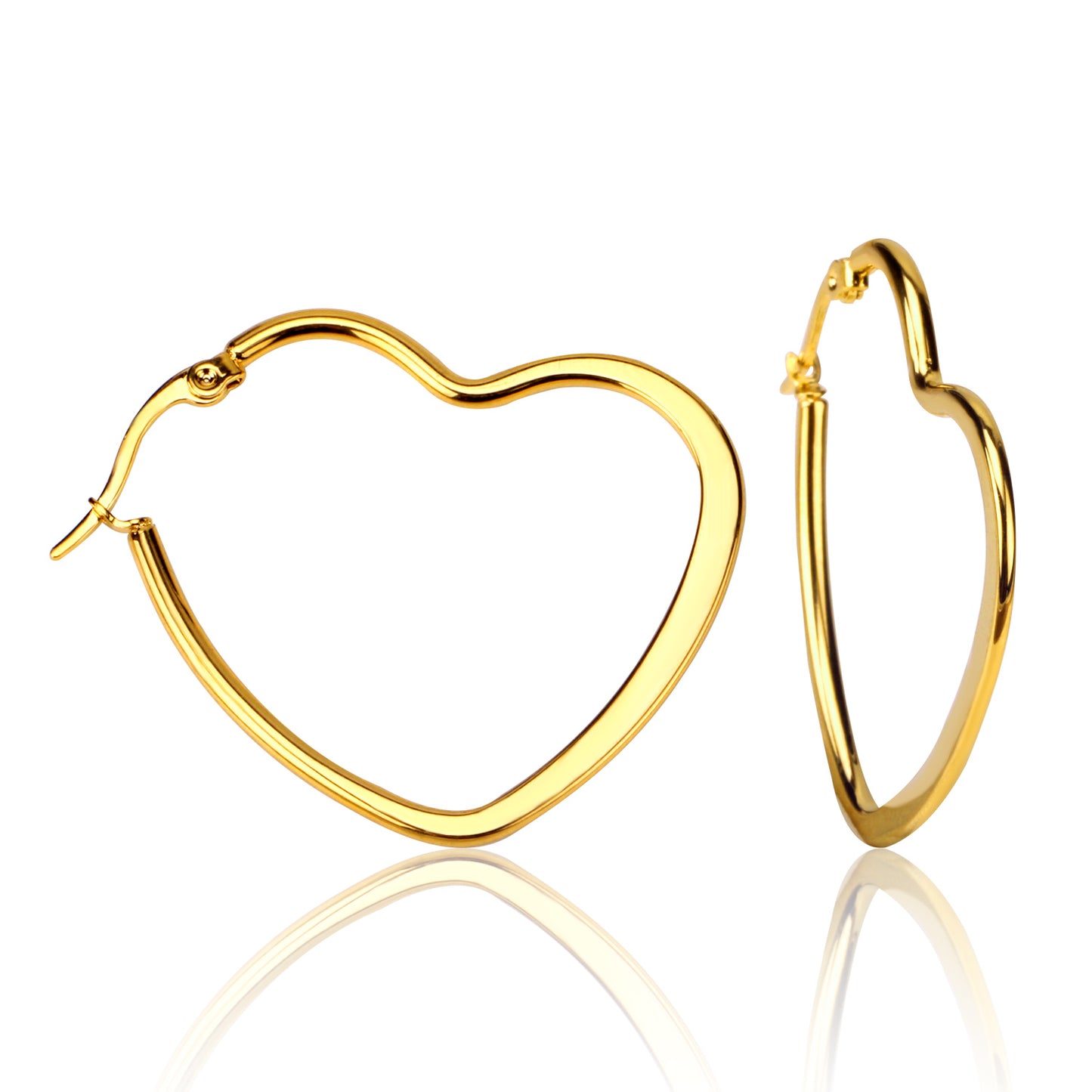 Hoop Stainless Steel Earrings 18K Gold Plated