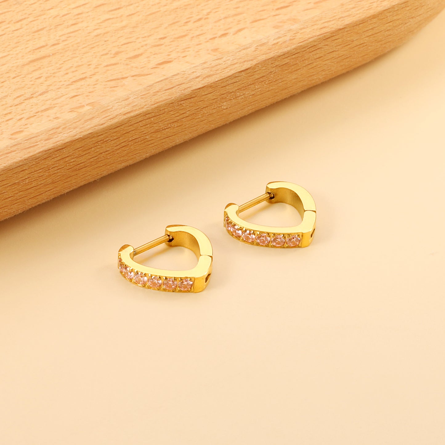 Hoop Stainless Steel Earrings 18K Gold Plated