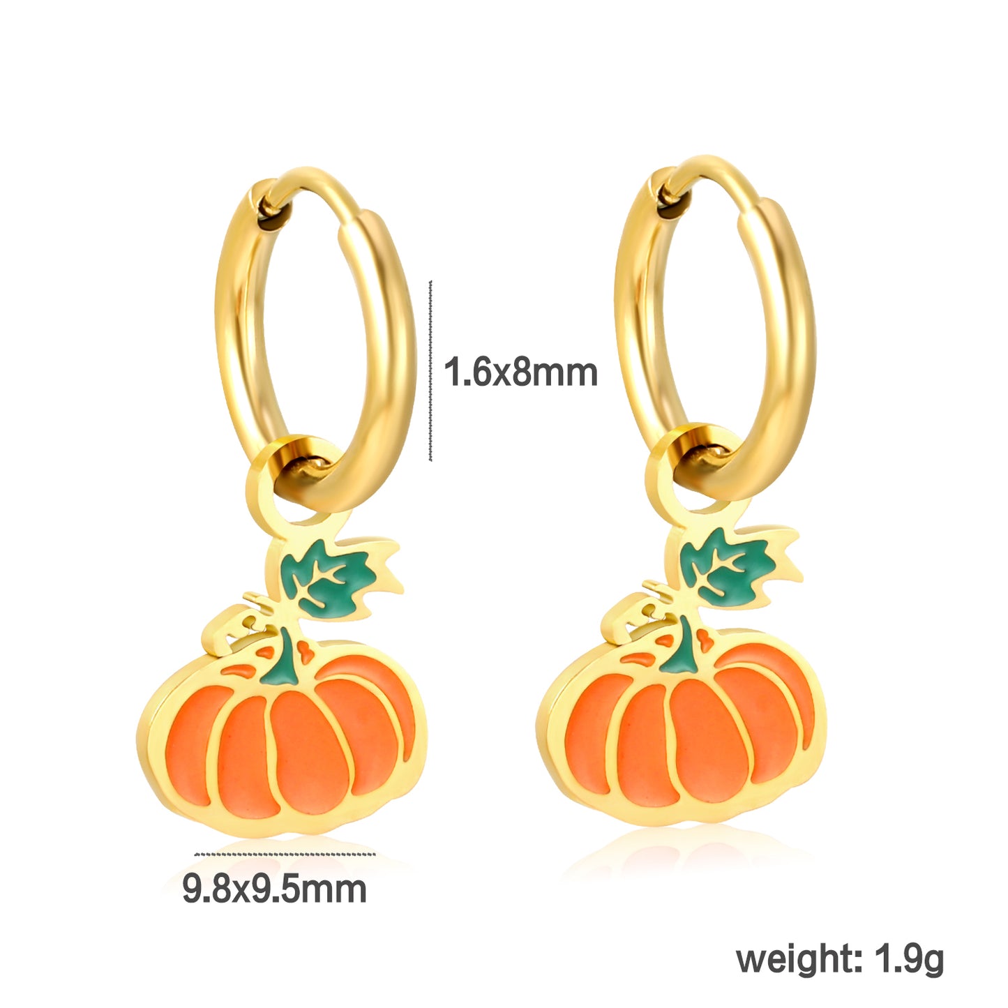 Pumpkin Charm Earrings