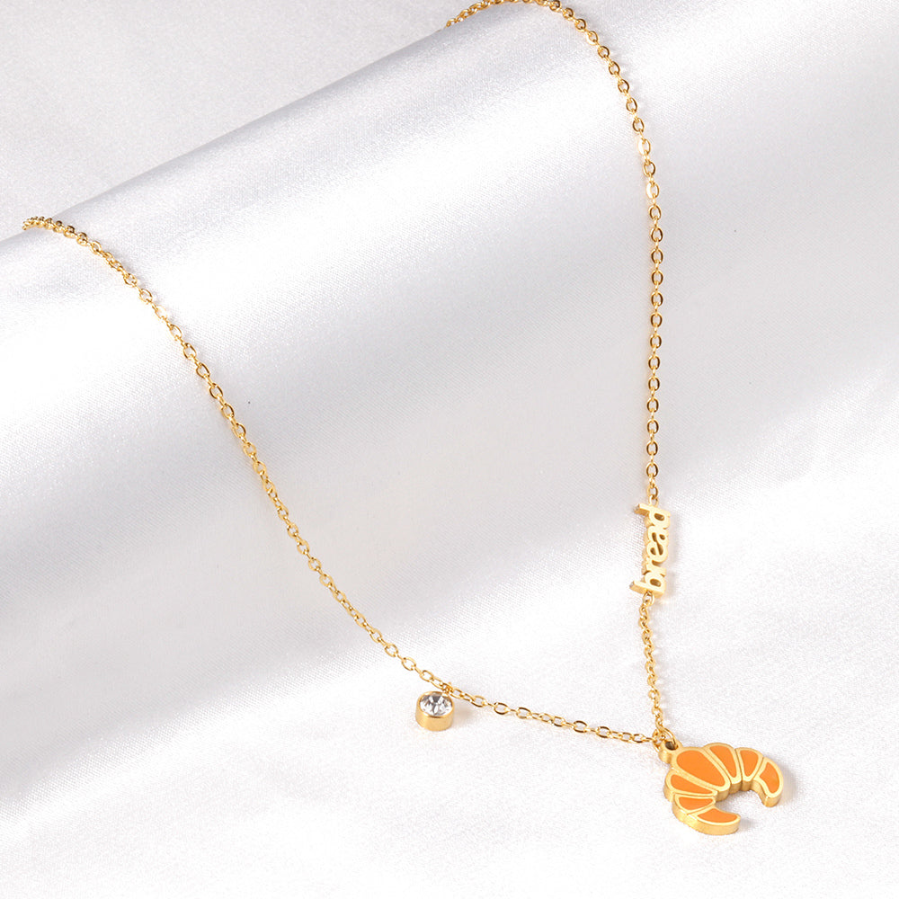 Croissant Pendant Charm Necklace