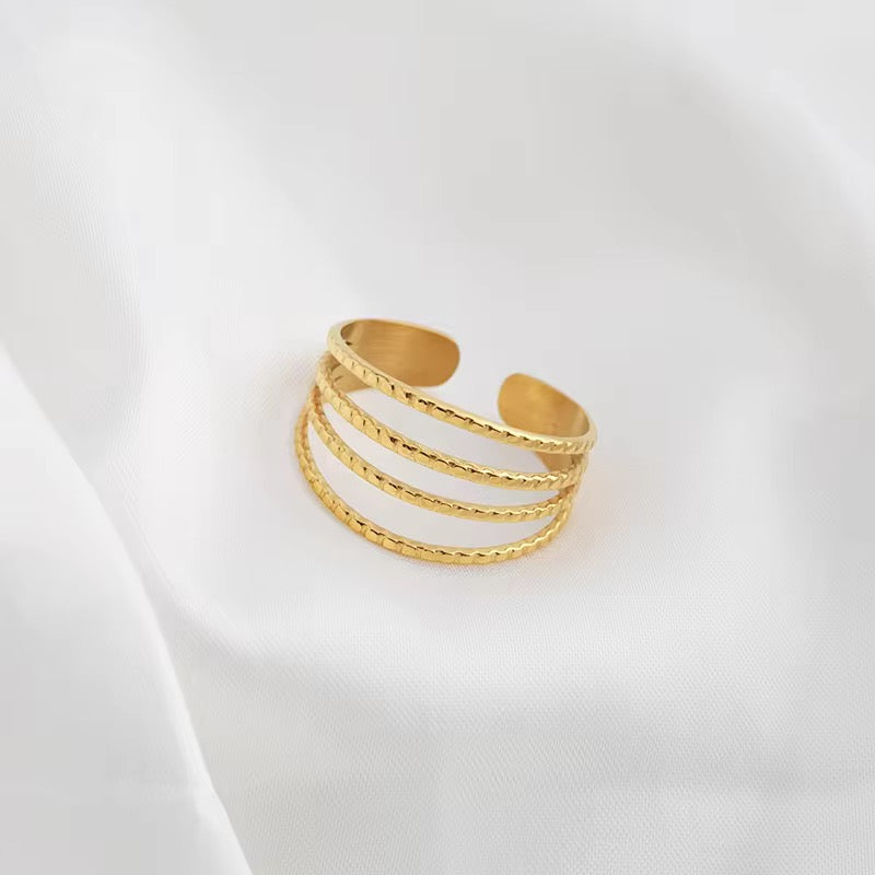 18K Gold Plated Premium Stainless Steel Finger Ring