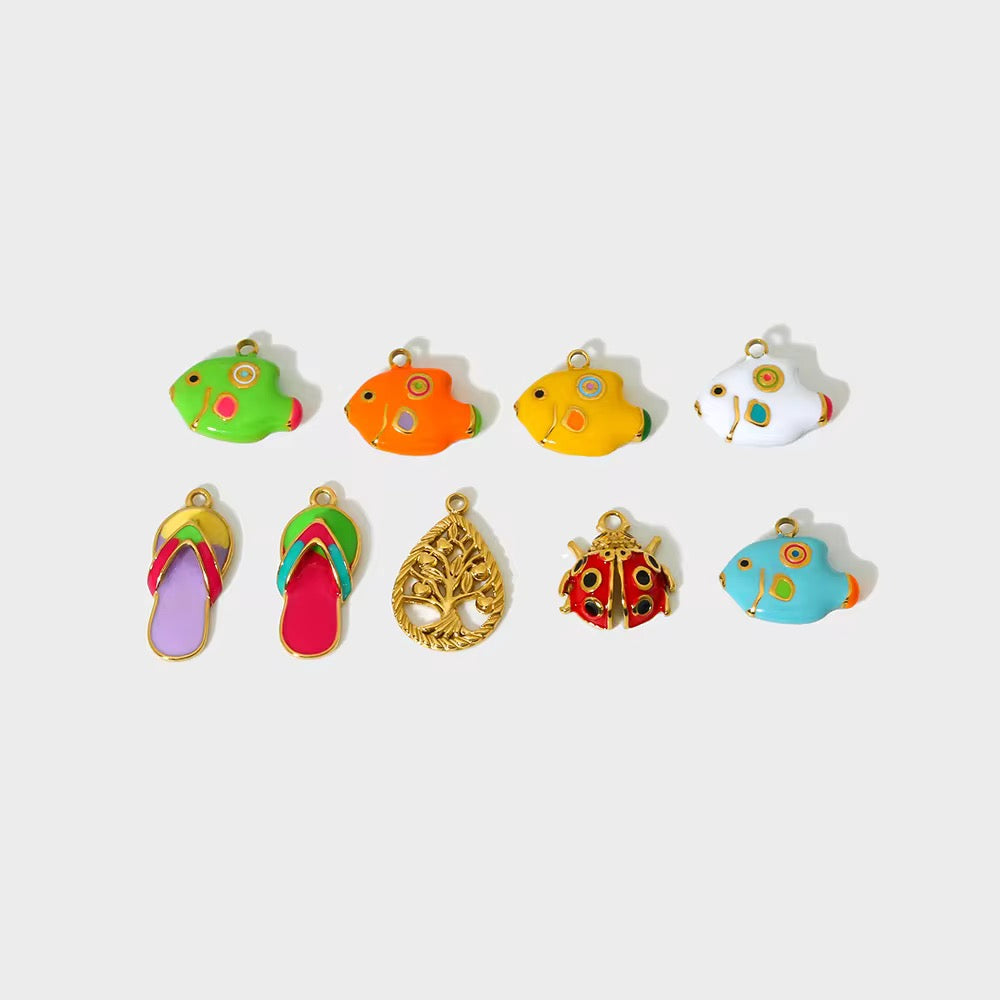 Tropicool Charm Set of 10 With Bracelet & Necklace