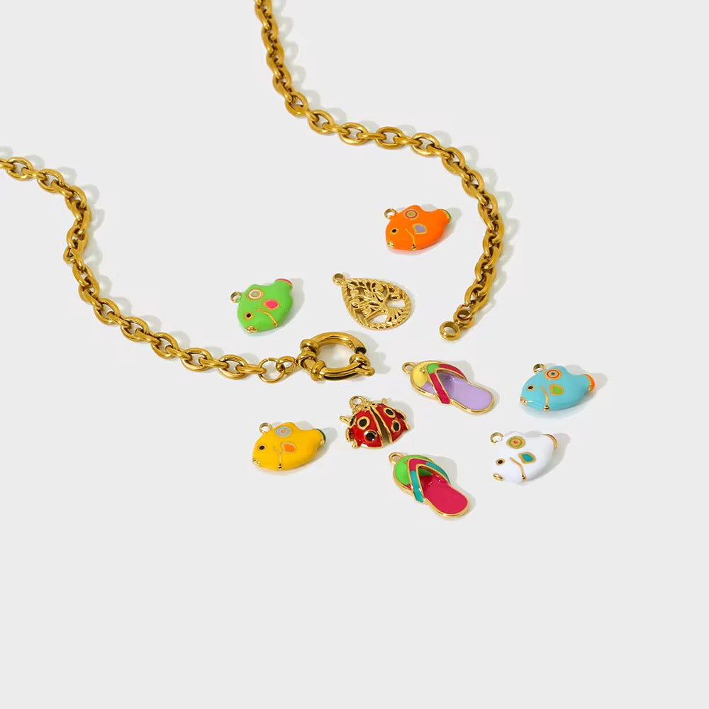 Tropicool Charm Set of 10 With Bracelet & Necklace