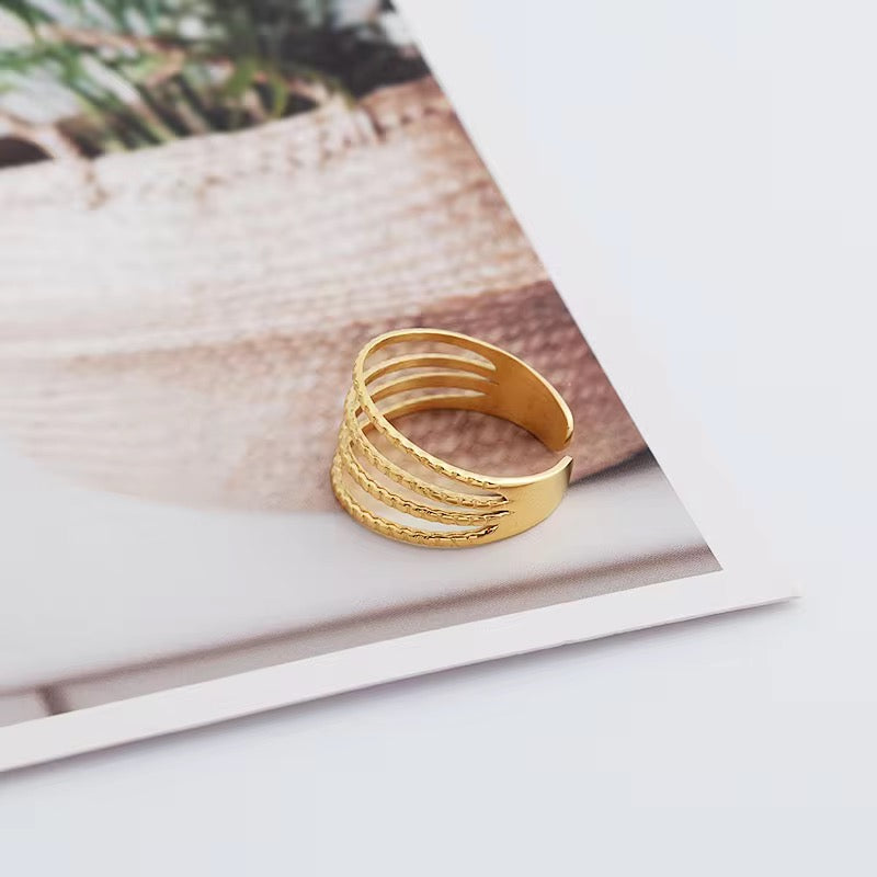 18K Gold Plated Premium Stainless Steel Finger Ring