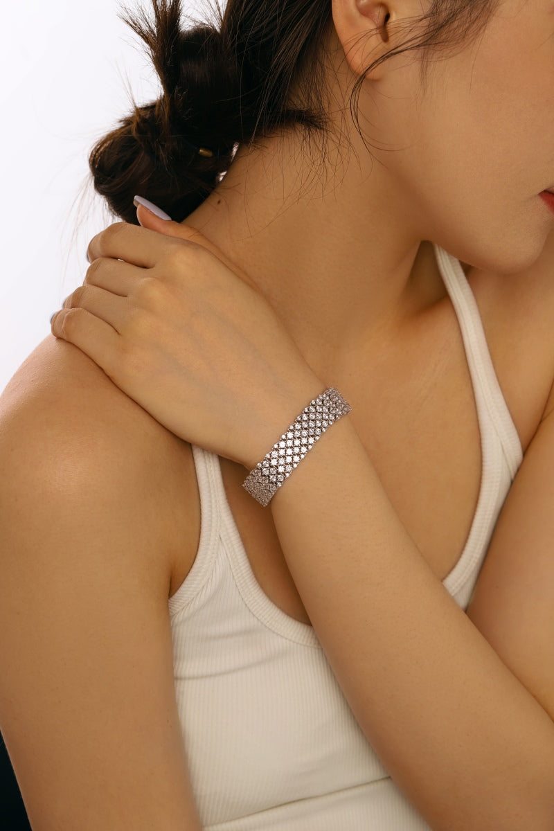 “Frosted Majesty” — Premium CZ & Sterling Silver Bracelet