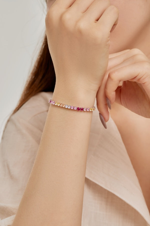 925 Sterling Silver Cubic Zirconia (CZ) 5A 2 Carats Bracelet