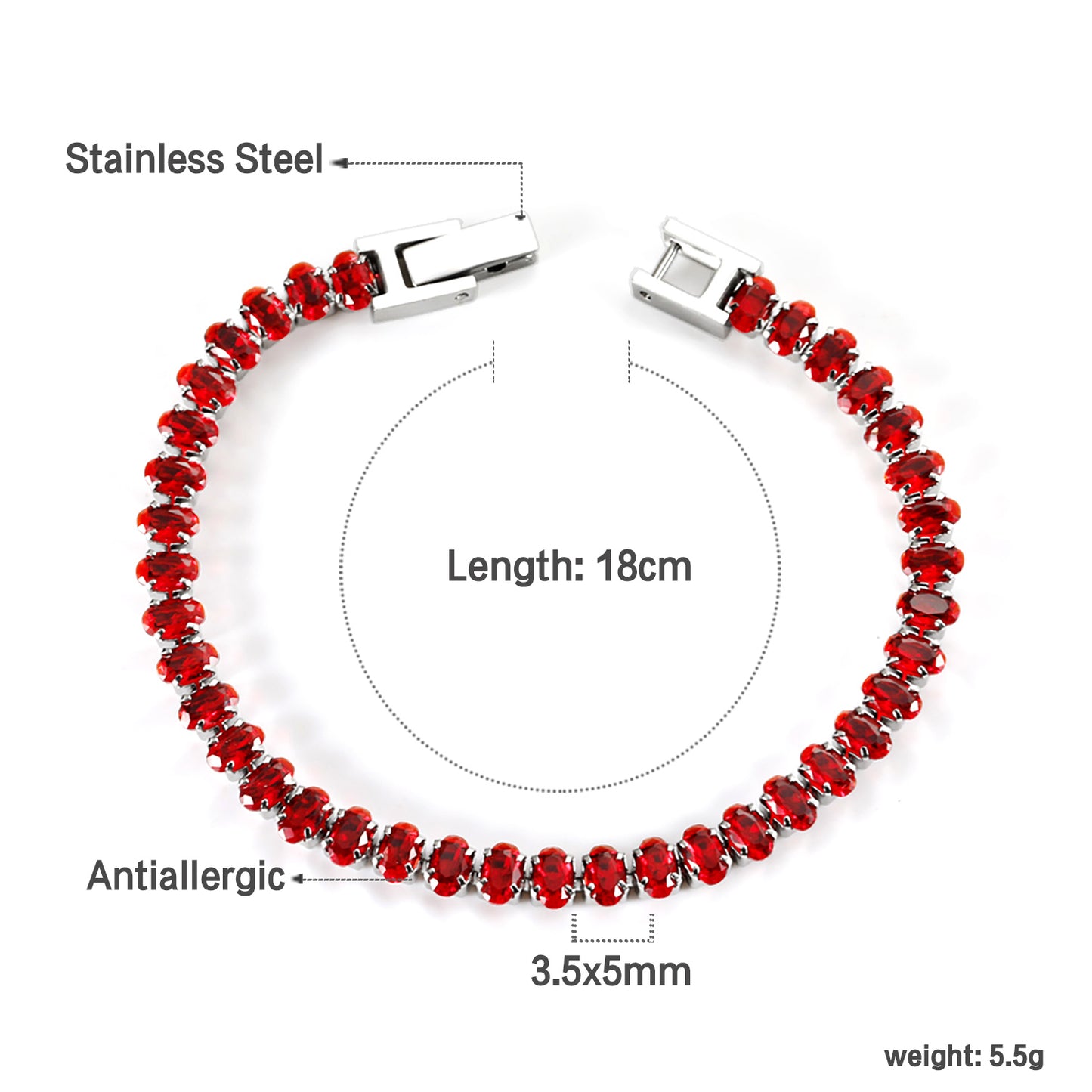 Ruby Spark Tennis Bracelet